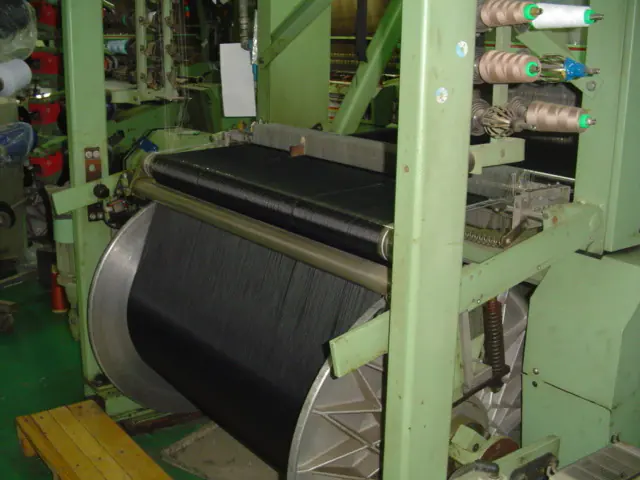 Warp beam loaded with yarn